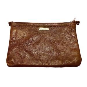 Scrufzak handmade South African Brown leather clutch purse or travel bag